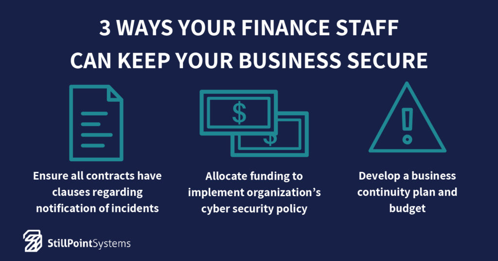 3 Ways Your Finance Staff Can Keep Your Business Secure