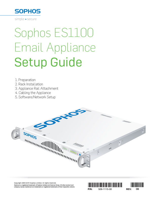 Sophos ES1100 Email Appliance Setup Guide