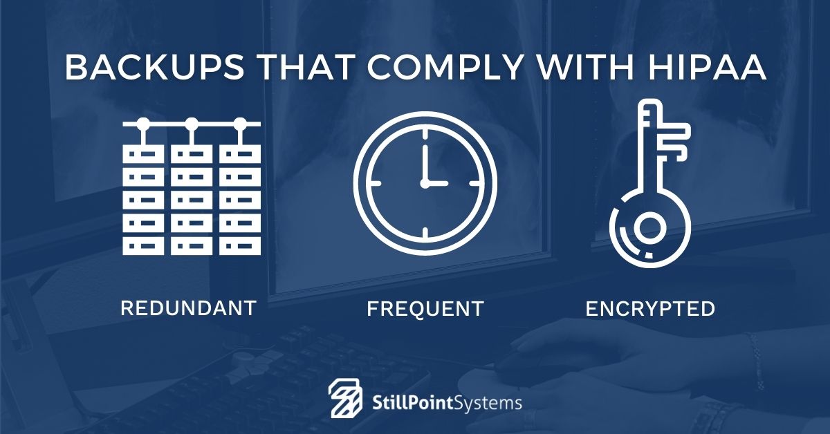 Backups that comply with HIPAA Security Rule Backups that comply with HIPAA Security Rule